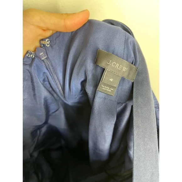 J. Crew Classic Cotton Silk Faille Summer Peplum Dress - Picture 8 of 8